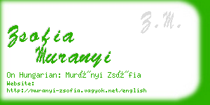 zsofia muranyi business card